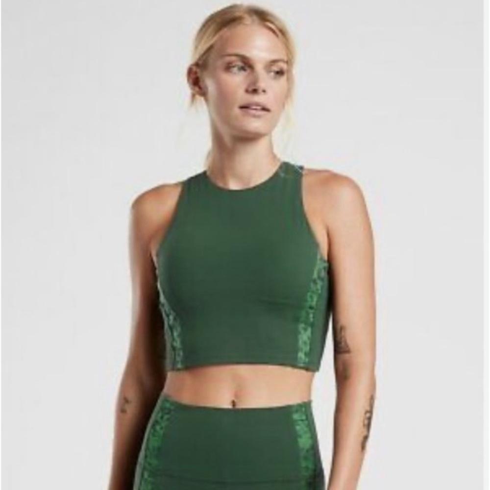 Athleta XL Conscious Crop Camo Green ~ Small - Picture 2 of 9